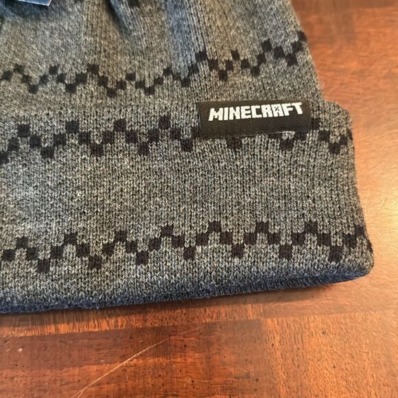 Minecraft Kids Youth Winter Hat Tuque with Gloves New - Picture 3 of 6